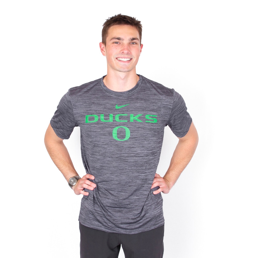 Classic Oregon O, Nike, Black, Crew Neck, Performance/Dri-FIT, Men, Velocity, Sideline, T-Shirt, 883773